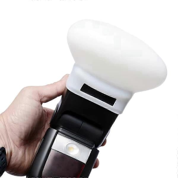 2 stk. MF-DD Dental Diffuser Silica Gel Diffusion Dome Kit til Godox MF12 Universal Flash Silikone White