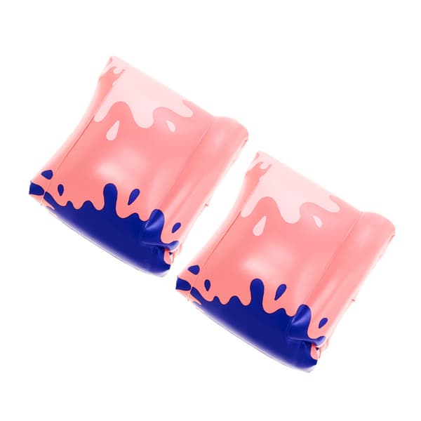 Oppustelig PVC Arm Float Svømmering Rulleærme til Voksne Børn Begynder Pink