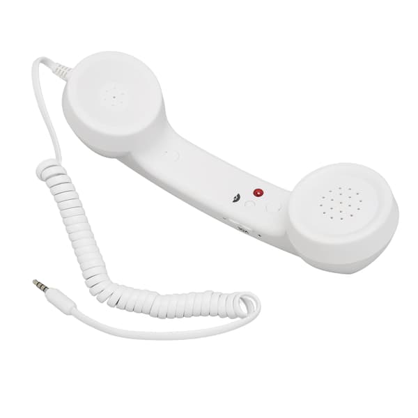 Retro Strålningssäkert 3,5 mm Trådbundet Headset för Smartphone Dator Vit
