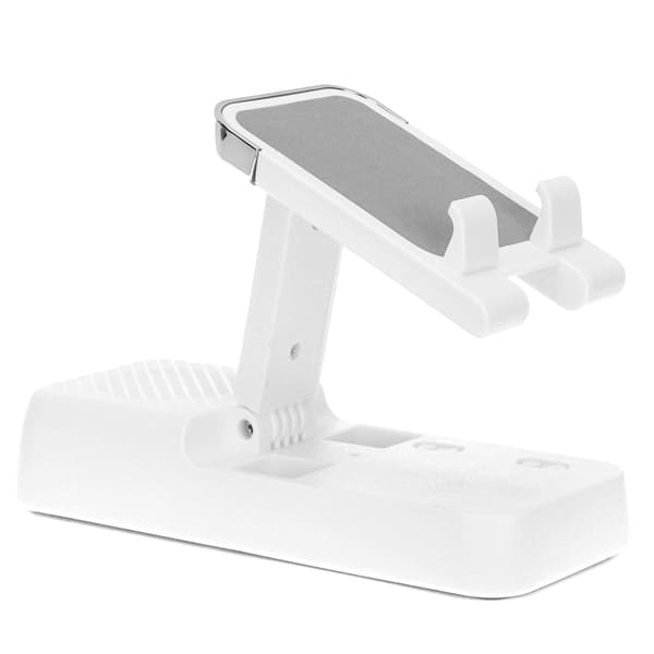 Bluetooth Høyttaler Telefonholder Sammenleggbar Bærbar Høy Effekt Hvit