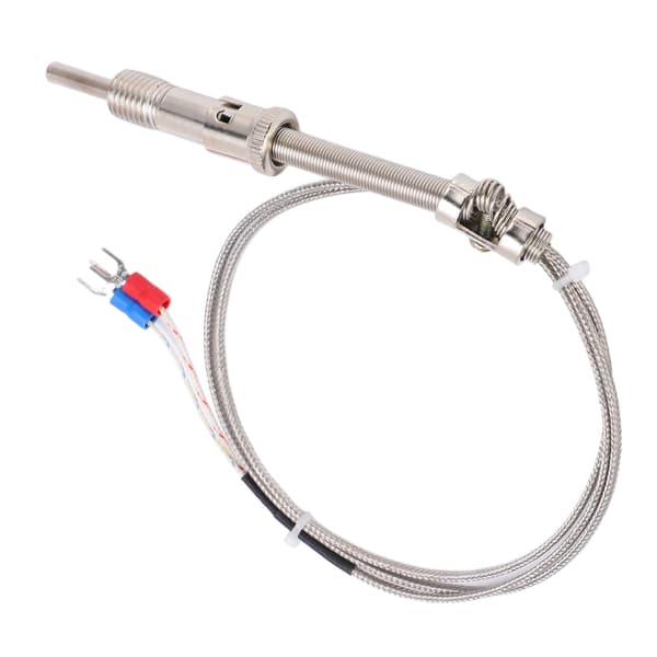 K-typ Termoelement Probe 1 Meter Skärmad Kompressionsfjäder Tråd för Fabrik