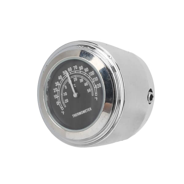 22-25mm Motorcykel Styr Termometer Ur Temperaturmåler Tilbehør Sort