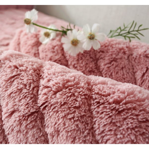 Modern enkel plysch soffkudde, universal all-inclusive varm tjock cover, tatami burspråk kudde (Rosa, 70*180)
