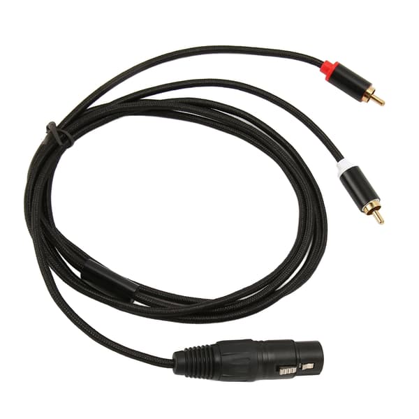 XLR til Dobbelt RCA Kabel Hun til Han Lavt Tab Støjfri Y Splitter Stereo Lyd Interconnect Ledning 2m 6.6ft