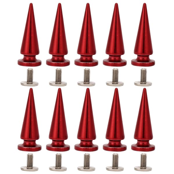 Koppar Kulnit Metall Stud Set för DIY Läder Väska Sko (Röd)