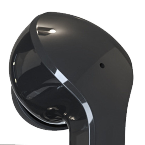 Trådløse Bluetooth-øretelefoner Transparent Støjreducerende HiFi Stereo Touch Control Sort