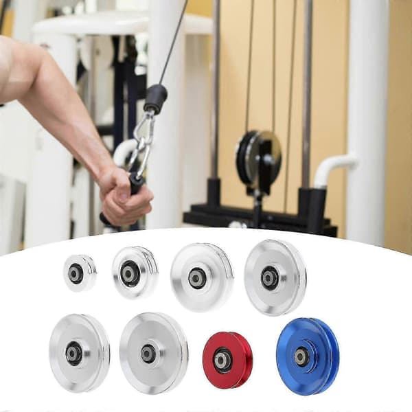 Bearing Pulley Gym Accessory Universal for Cable Machine Gym Equipment 54mm Silver