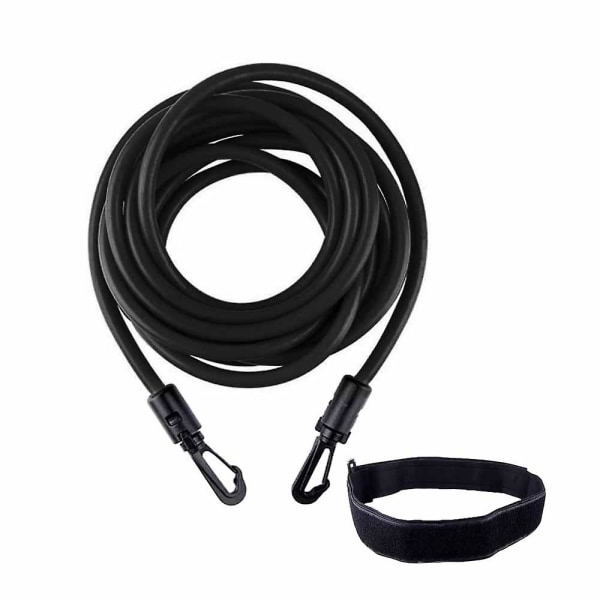 Motståndsband Swim Tether Stationär simning, simsele statiskt simbälte Black 3M