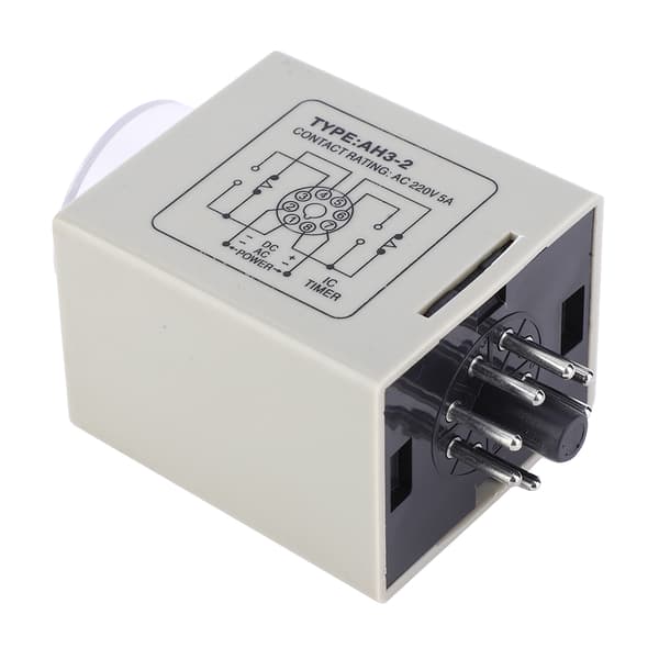 AH3 2 Tidsrelæ Mini Forsinkelseskontroller Timer AC 220V Automatisk Kontrolsystem 60S