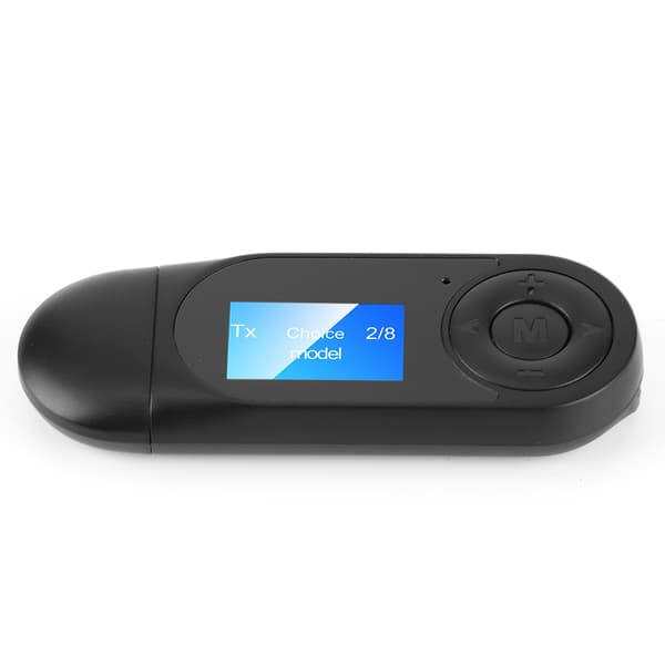 Bluetooth 5.0 Lydadapter Trådløs Sender Mottaker LCD-Skjerm Bil PC Høyttaler 3.5mm