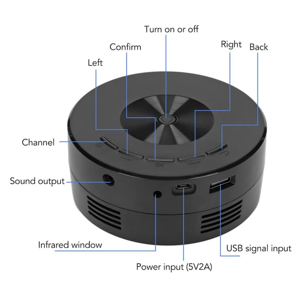 Multifunksjonell Mini LED-projektor for hjemmekino