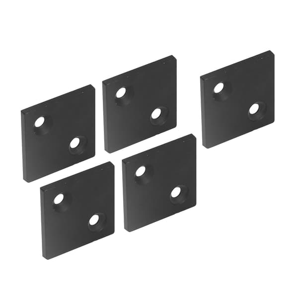 5 stk. 8080 Endestykker til aluminiumsprofil med dobbelt slids til 3D-printer CNC-router Sort