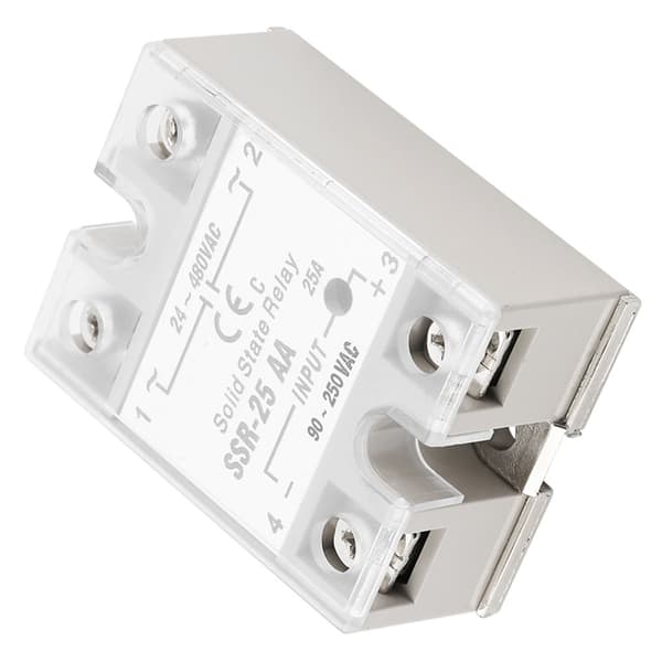 SSR25 AA 25A Solid State Relæ Modul SSR ACAC Indgang 80-250V AC Udgang 24-480V AC