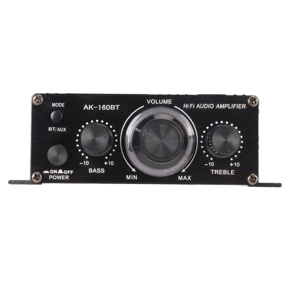 Bluetooth 5.0 Effektforstærker 12V Universal Bil Hjem Klar Lyd 20Hz til 20KHz Aluminiumlegering