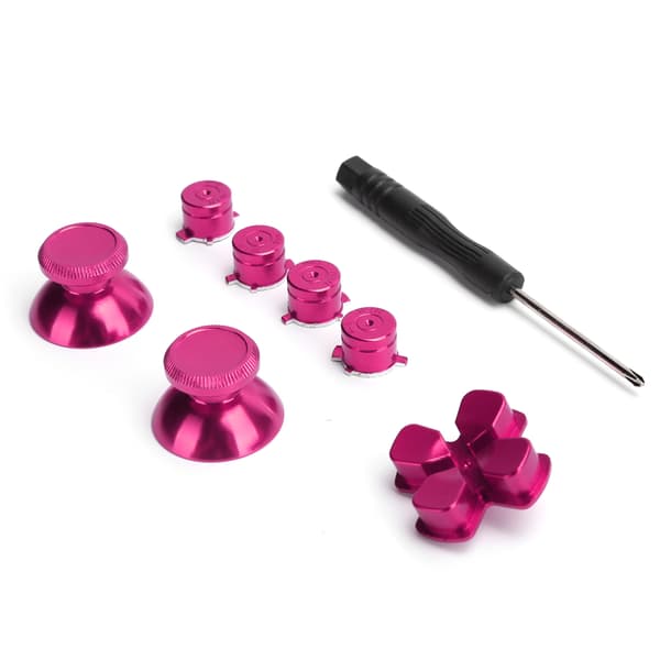 Metal Knap Thumbstick Grip Simulator til PS4 Gamepad Controller Joystick Udskiftning Rosarød