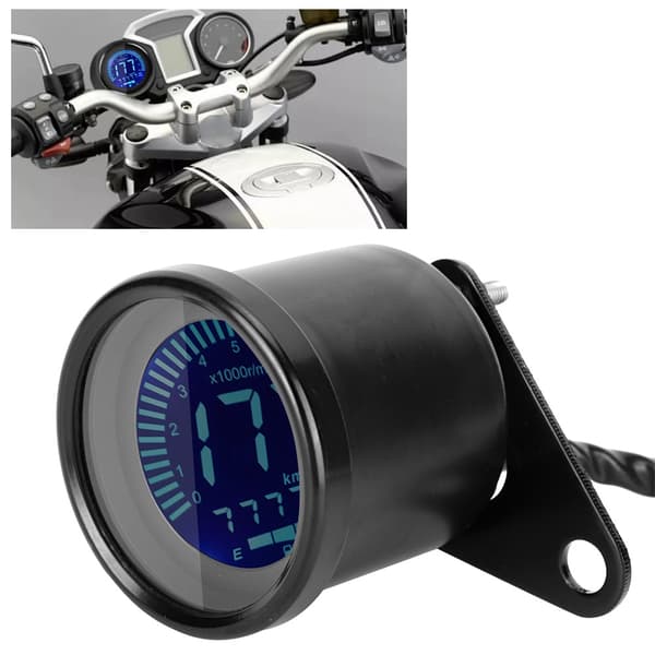 Motorcykel 7 Farver LCD Meter Speedometer Odometer Måler Instrument Modifikationstilbehør