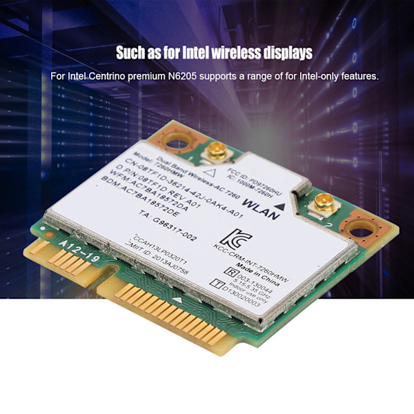 Intel 7260HMW Mini PCI E Netværkskort Bluetooth 4.0 Laptop NIC