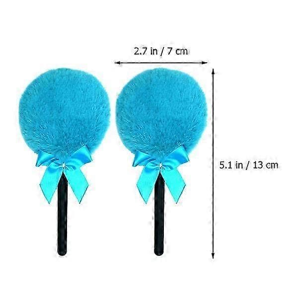 2 st puderpuffar ansiktsmakeup puderpuffar för löst puder mineralpuder kroppspuder Blue