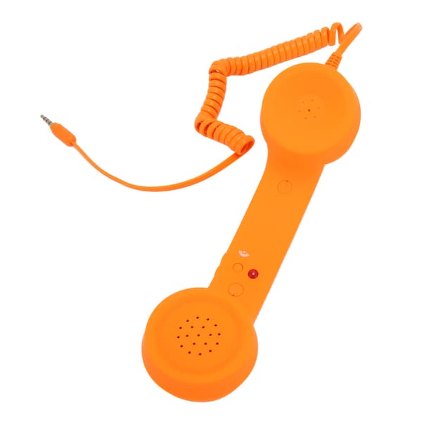 Retro Strålingssikker 3,5 mm Kablet Headset Orange til Smartphone Computer