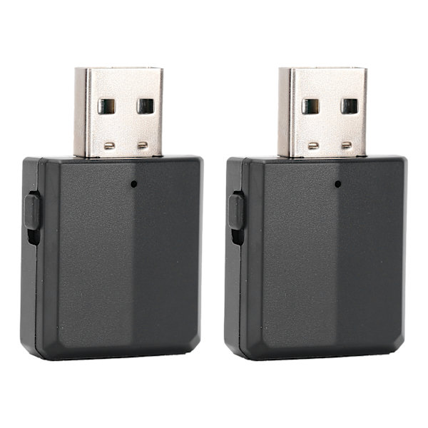 2 stk Bluetooth 5.0 lydsender/-mottaker 2-i-1-adapter for TV, bil, datamaskin