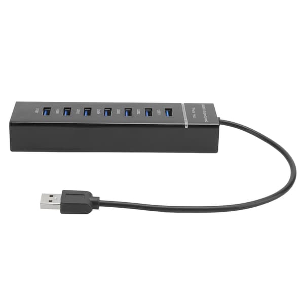 USB 3.0 Hub 7 Port Splitter Blå LED-indikator Hög Hastighet 5Gbps BYLP107 DC 5V