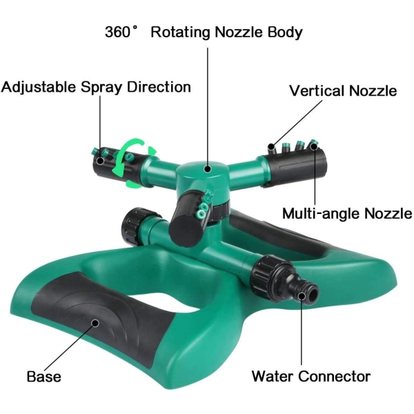 Double-arm + three-arm automatic rotary sprinkler + butterfly frame Large 3-pin sprinkler + semicircle frame sprinkler,