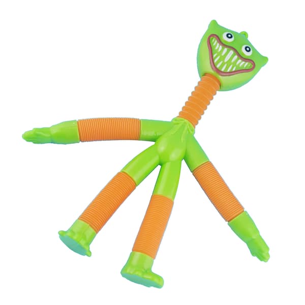 Langhals Popping Tube Fidget Legetøj Udtrækkelig Elastisk Rør Sensorisk Legetøj Grøn