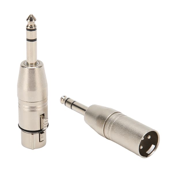 2 stk. 1/4 tommer TRS til XLR Adapter 6,5 mm Stereo 1/4 TRS Han til XLR 3-polet Hun og Han Stereo Balanced Lydforbindelse
