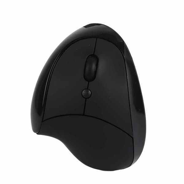 Trådløs Optisk Vertikal Ergonomisk Mus 3. Generation Højrehånds Greb Gaming Kontor Computermus Sort