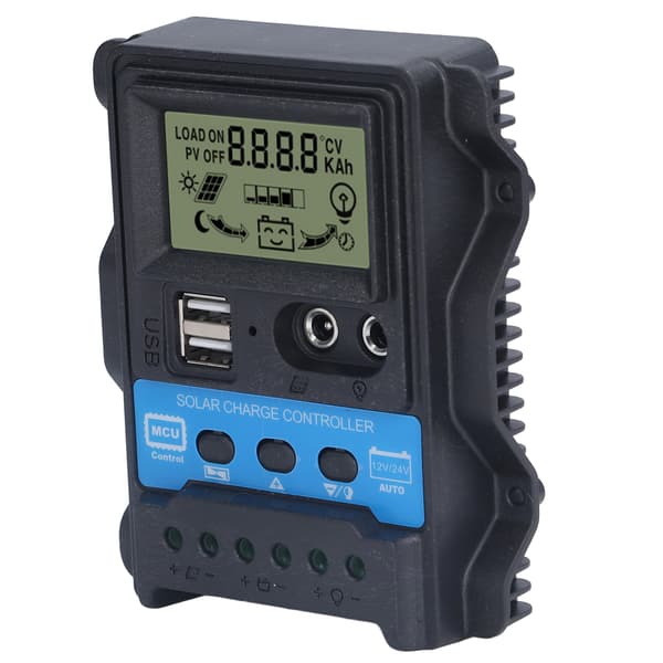 Solar Charge Controller LCD-display Dual USB 5V 30A PWM Opladningsregulator 390W 12V 780W 24V