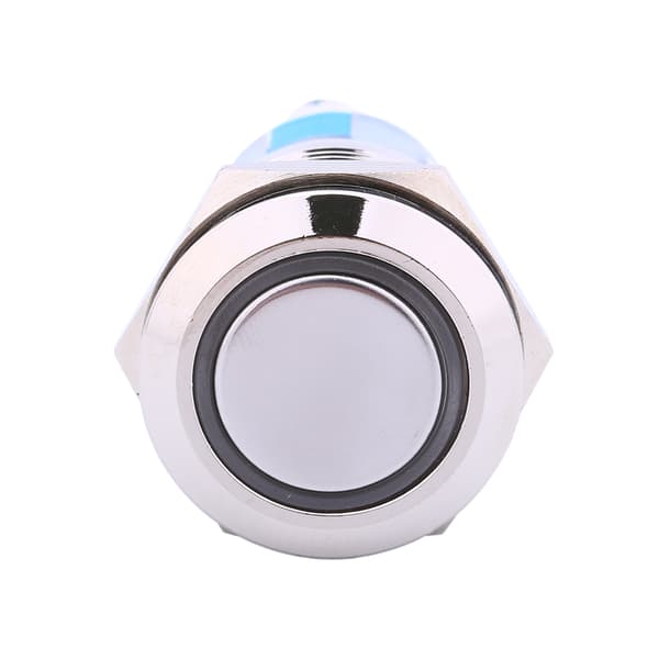 12V Auto Power Angel Eye Metall Trykknapp Blått LED Lys Vippebryter 19mm AP