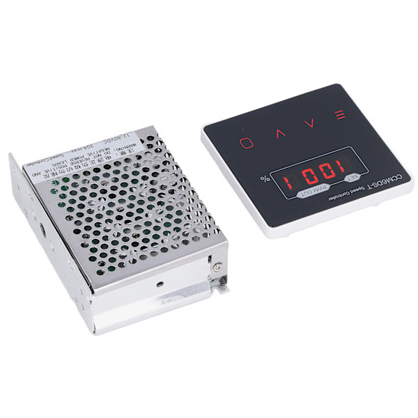 Digital Display Motorhastighetskontroller Aluminiumlegering Dimmebryter DC 12V til 80V 30A