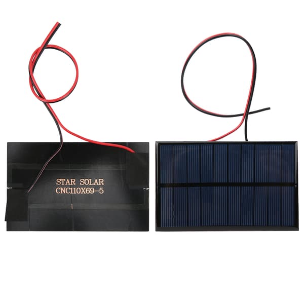 2st Mini Solpanel Modul System Laddare Batteri DC 5V 250mA med Kabellängd 30cm/11.8in