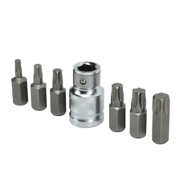 7PCS YT-0410 Stål Topnøgle Bits Sæt 12.7mm 9.5mm Top Bit Holdere