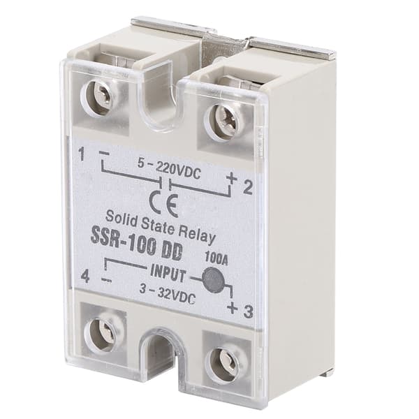 SSR 100DD Solid State Relé DC 5 220VDC Kontaktløs Bryter Høy Kvalitet