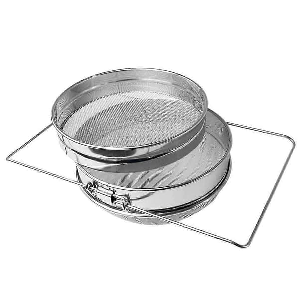Honningfilter i rustfrit stål Dobbelt si Honningfragmentfilter Honningudvindingsudstyr til Silver