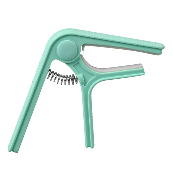 Gitarr Capo Clip Clamp med halkfri punkt Universal Bra skydd Ukulele Elgitarr Capo Cyan