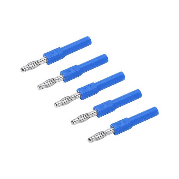5 stk. 4 mm til 2 mm bananstikadapter Blå Stærk forbindelse God ledningsevne