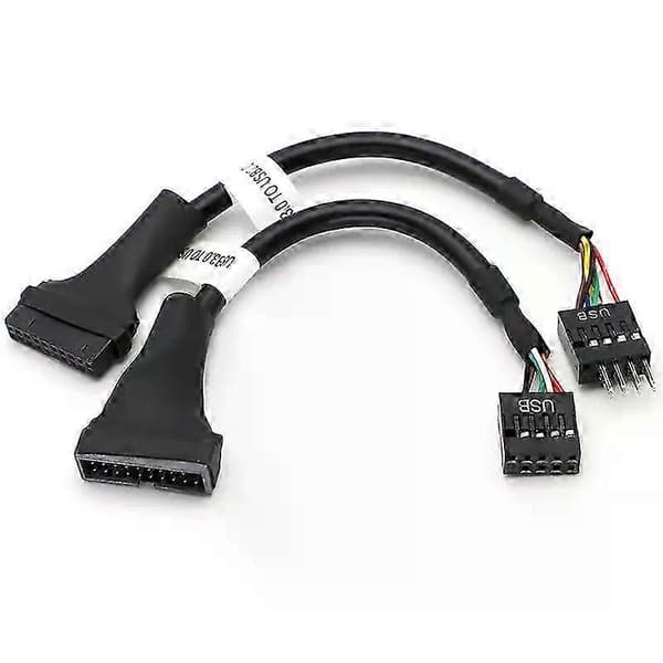 1 stk USB 2.0 Bundkort IDC 9-ben hun til USB 3.0 19/20 ben han Adapter bundkort USB 3.0 20 ben Header til USB 2.0 9-ben Kabel