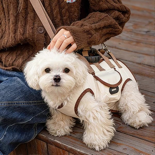 Pet Harness - Adjustable Harness with Storage Pocket and Breathable Material - for Puppies S