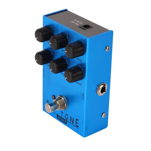 Elektrisk guitar effekt drive pedal effektor, der simulerer guitarforvrængning og overdrive-effekter AN 33 Blå