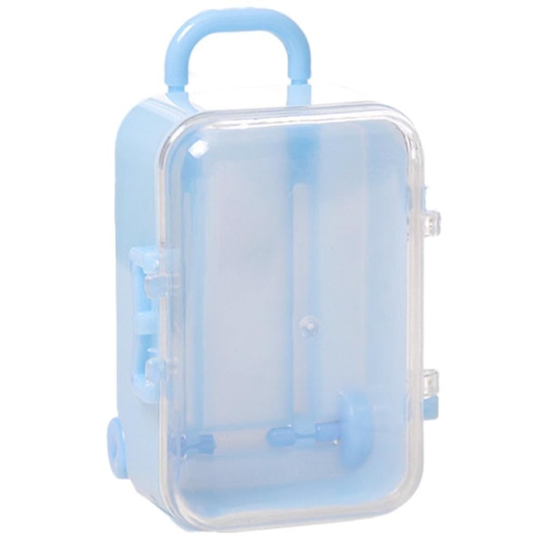 Söpö Mini Travel Hard matkalaukkulaatikko vastaanottolahjalaatikko hääkoristekorujen säilytyslaatikkoon Blue