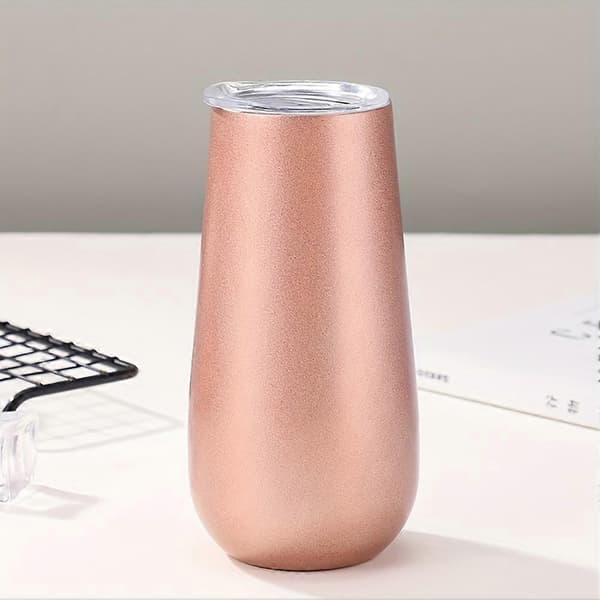 6oz Isolerade Vinvärmare Robusta Resevänliga Kaffemuggar Kontorsbordsnödvändighet Champagne
