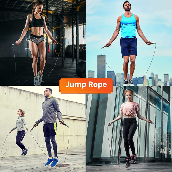 Speed ​​Rope hyppynaru, itselukittuva säädettävä muotoilu, alumiiniseoksesta valmistettu liukumattomat kahvat, ruuvivapaa muotoilu miehille, naisille , fitness Red
