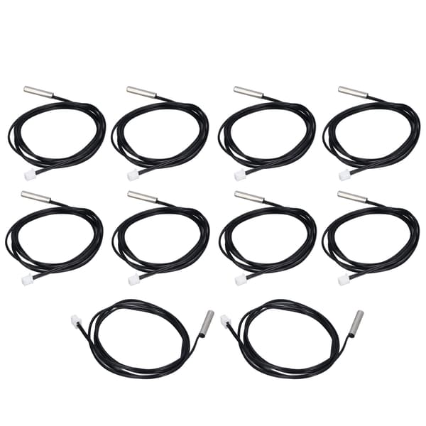 10 stk. NTC termistor temperatursensor probe 5x25mm sylindrisk hode 5K B3470