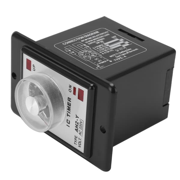 AH2 Y 60M Mini Tidsforsinkelsesrelæ 8 Ben Pointer Controller ABS Skal Automationsudstyr 220VAC