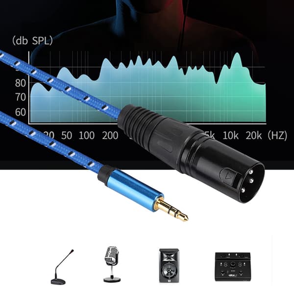 3M 3,5 mm stereo han til XLR han lydadapterkabel patchkabel