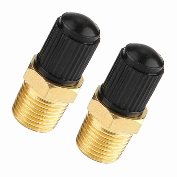 2 stk 1/8\" NPT MPT messing luftkompressortank påfyllingsventil