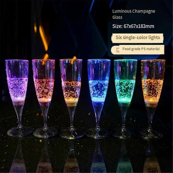 Lysende Bar Cup KTV Lysende Cocktailglass 6 stk Lysende Kopper