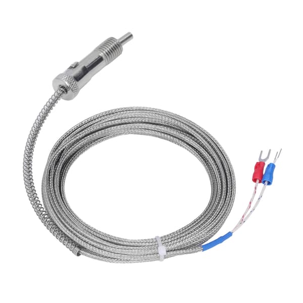 K Typ Termoelement Kompressionsfjäder Temperatursensor Sond 0-400C M12 5m